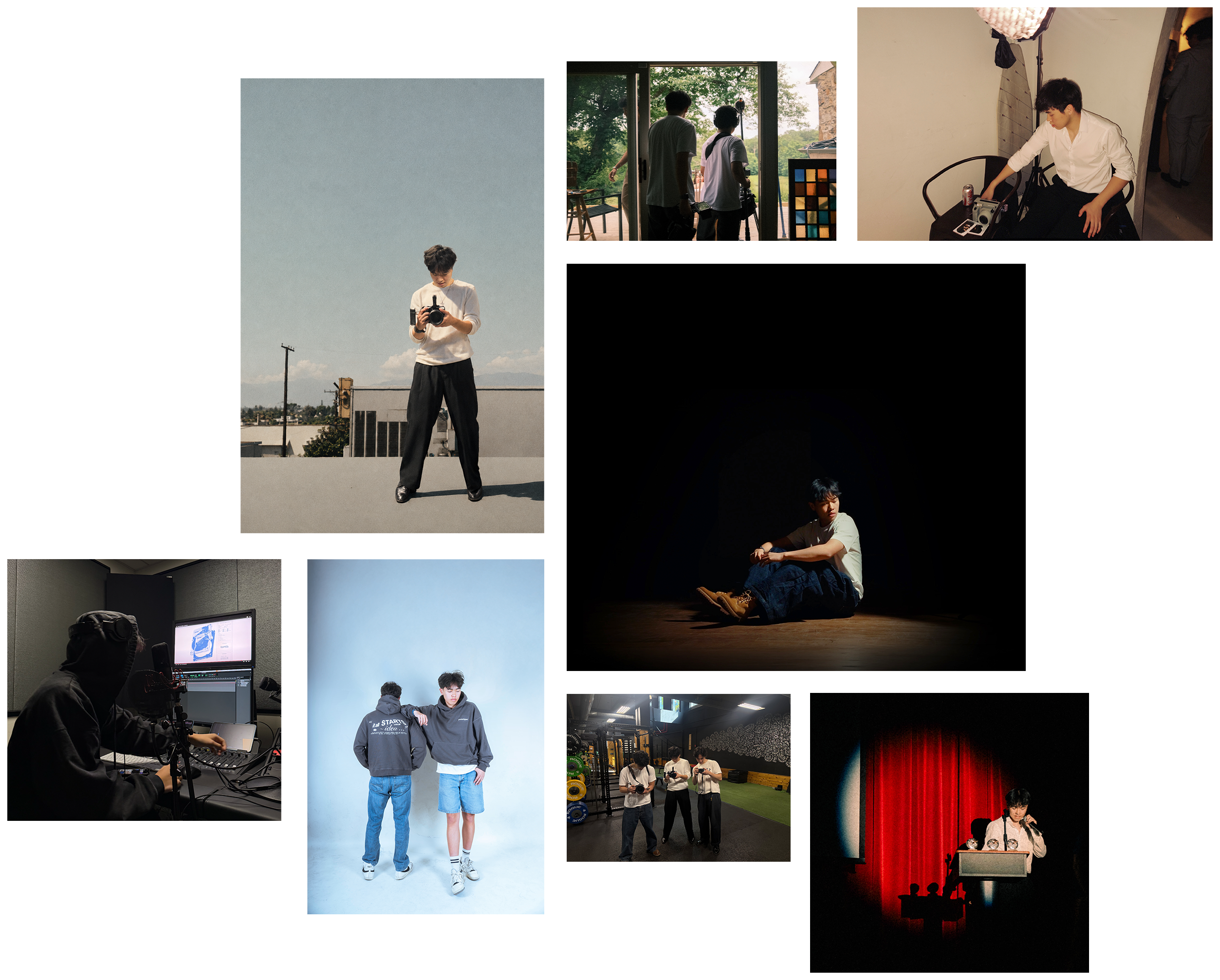 Behind the scenes collage
